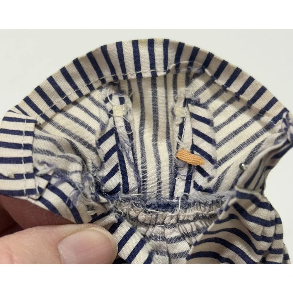 Vintage BARBIE Cotton Casual #912 Dress Strapless Navy & White Stripe Sundress